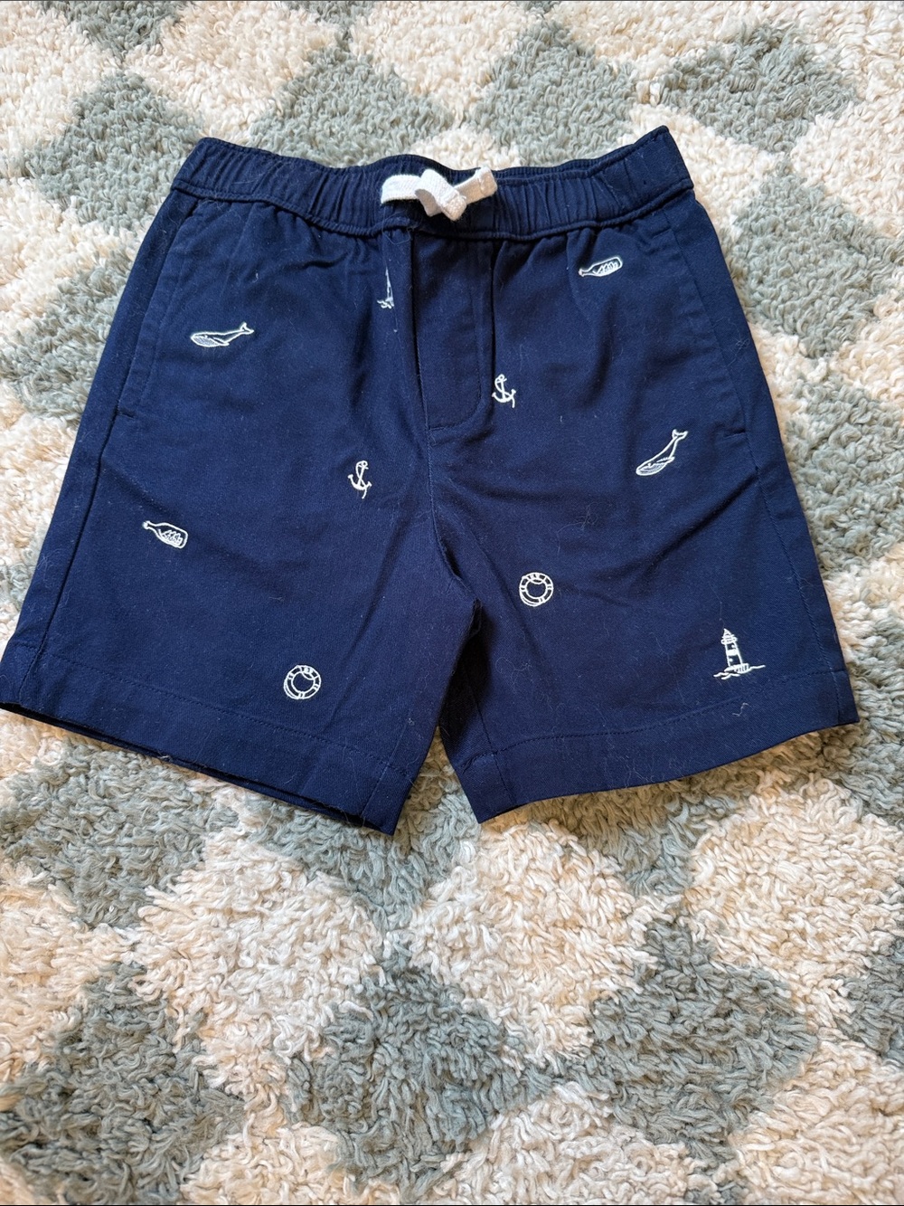 Janie & Jack boys nautical navy shorts NWT
